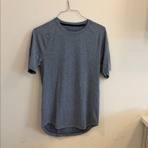 lululemon athletica Blue Heather Short Sleeve Tee
